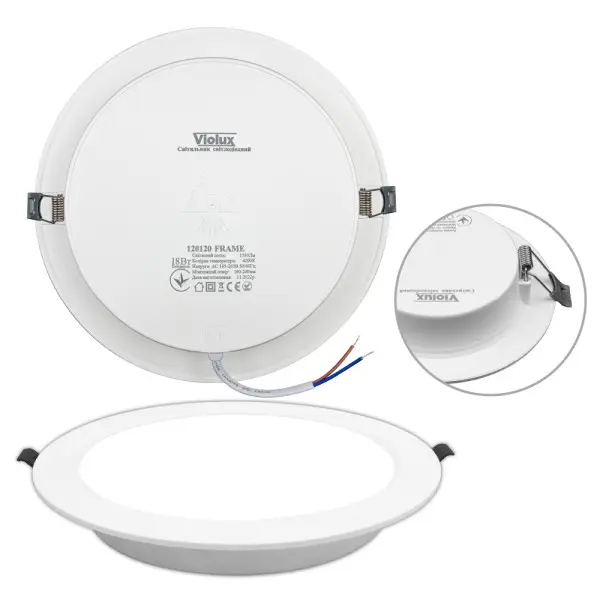 Светильник LED даунлайт Violux FRAME 18W 4200K круг IP20 ( 120120 ) - фото №5