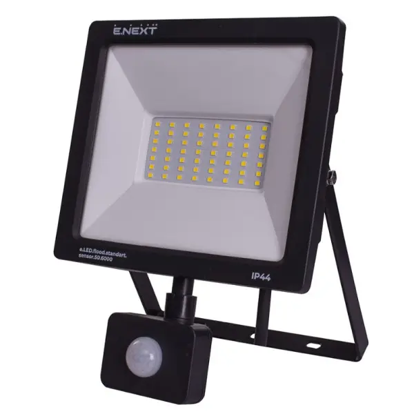 Светодиодный прожектор E.Next e.LED.flood.stand.sensor.50.6000 50Вт 6000К с датчиком движения