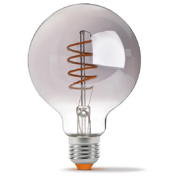 Диммируемая филаментная лампа Videx Filament G95FGD E27 4Вт 2100K (VL-G95FGD-04272) графит