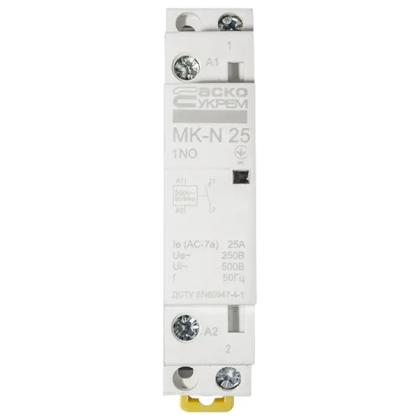 Модульный контактор Аско-Укрем MK-N 1P 25A 1NO (A0040030022) - фото №1 Модульный контактор Аско-Укрем MK-N 1P 25A 1NO (A0040030022) - фото №1