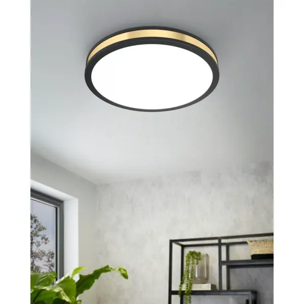 Потолочный светильник Eglo 99407 Pescaito LED 1x24W 3000K 2500Lm IP20 черный - фото №1 Потолочный светильник Eglo 99407 Pescaito LED 1x24W 3000K 2500Lm IP20 черный - фото №1