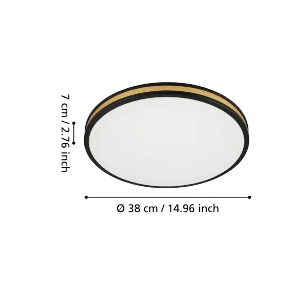 Потолочный светильник Eglo 99407 Pescaito LED 1x24W 3000K 2500Lm IP20 черный - фото №4 Потолочный светильник Eglo 99407 Pescaito LED 1x24W 3000K 2500Lm IP20 черный - фото №4