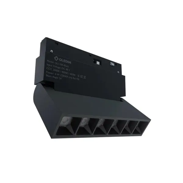 Магнитный трековый светильник Oledim 7771246 OL110A 6W 3000K 62Lm Черный Магнитный трековый светильник Oledim 7771246 OL110A 6W 3000K 62Lm Черный
