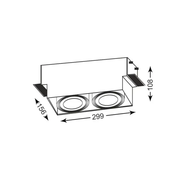 Точковий світильник Zuma Line 94364-BK Oneon GU10 ES111 2x15W IP20 чорний (5905316604803) - фото №1