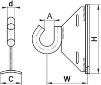 Гачок бандажний 20х19мм - фото №1