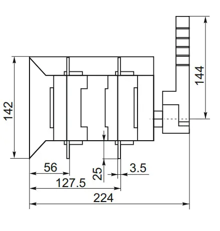 Устройство автоматического ввода резерва CNC YCS1-160А 3Р 415В (Б00030254) - фото №3