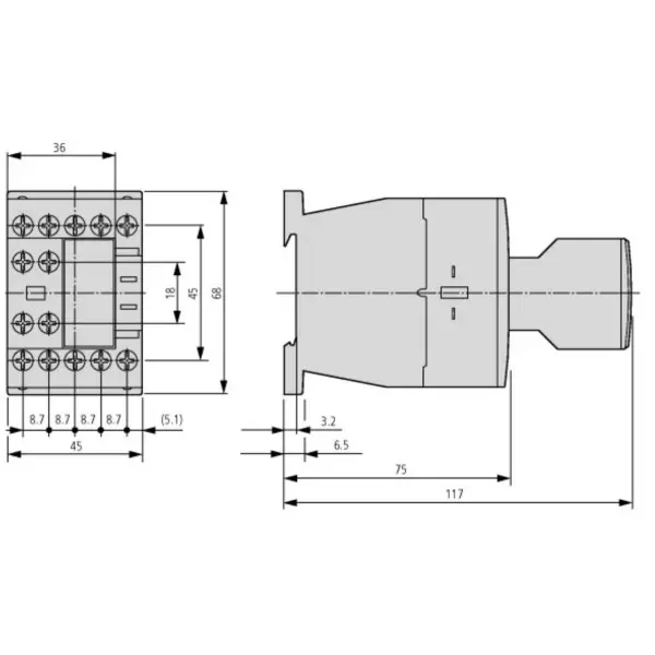 Дополнительный контакт Eaton Moeller DILA-XHI31 - фото №5 Дополнительный контакт Eaton Moeller DILA-XHI31 - фото №5
