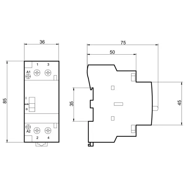 Магнитный пускатель Promfactor MCF3i 63A 2NO 230В (MCF3i6320230) - фото №1
