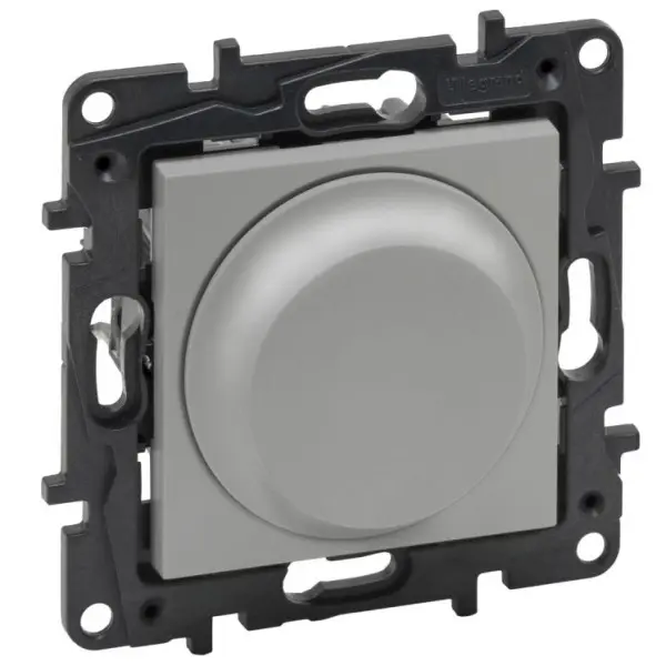 Світлорегулятор Legrand Niloe Step 300Вт алюміній (863352) Світлорегулятор Legrand Niloe Step 300Вт алюміній (863352)