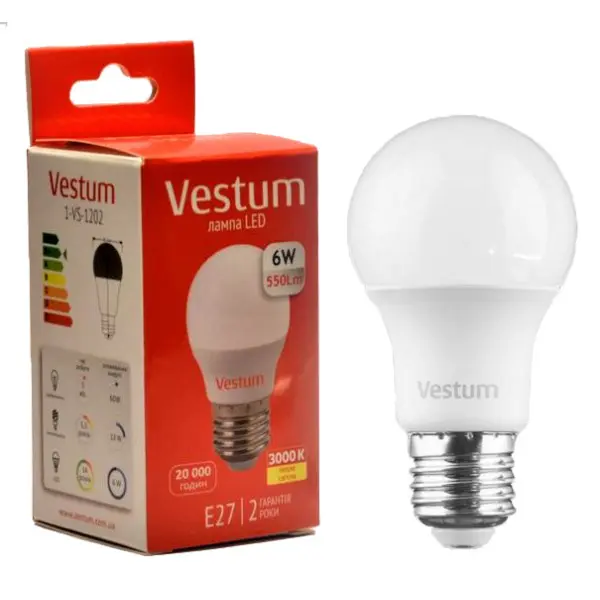 Лампа LED Vestum G45 6Вт 3000K E27 - фото №1