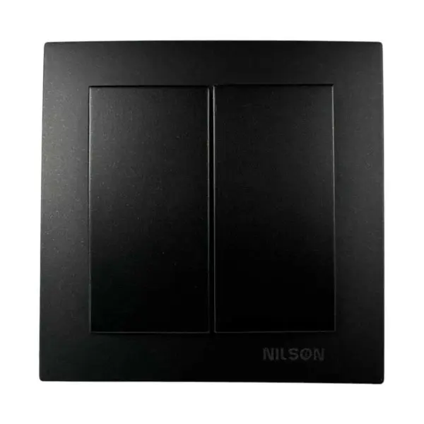 Вимикач Nilson Touran чорний мат 2кл ( 24381003 )
