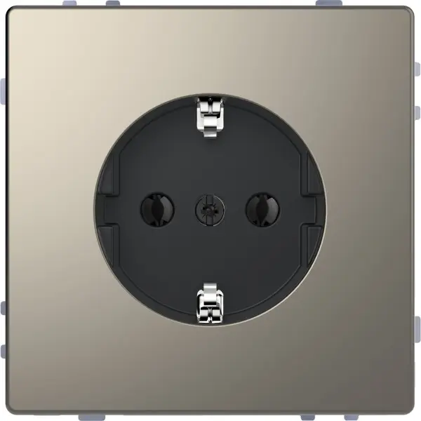 Розетка с з/к Schneider Electric D-Life MTN2301-6050 никель