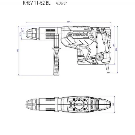 Комбинированный перфоратор Metabo KHE 5-40 3000уд/мин 1100Вт (600391500) - фото №1 Комбинированный перфоратор Metabo KHE 5-40 3000уд/мин 1100Вт (600391500) - фото №1