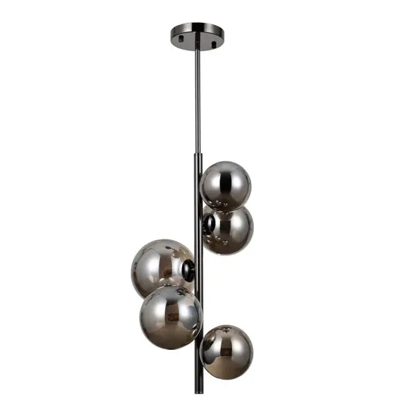 Люстра Italux PND-406007-V5A-BCR Canello G9 5x5W IP20 димчаста