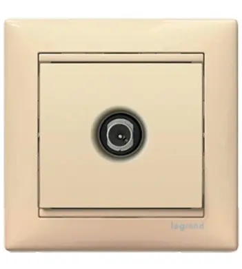 Механізм розетки телевізійної кінцевої Valena слонова кістка - фото №1 Механізм розетки телевізійної кінцевої Valena слонова кістка - фото №1