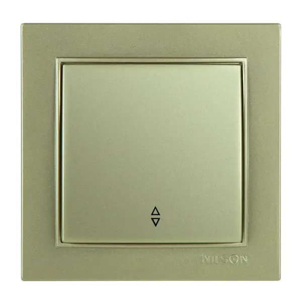 Вимикач Nilson Thor золото 1кл прохідний ( 27151007 )