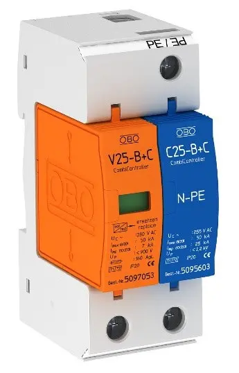Обмежувач перенапруг OBO Bettermann (5094457) Тип I+II V25-B+C 1+NPE