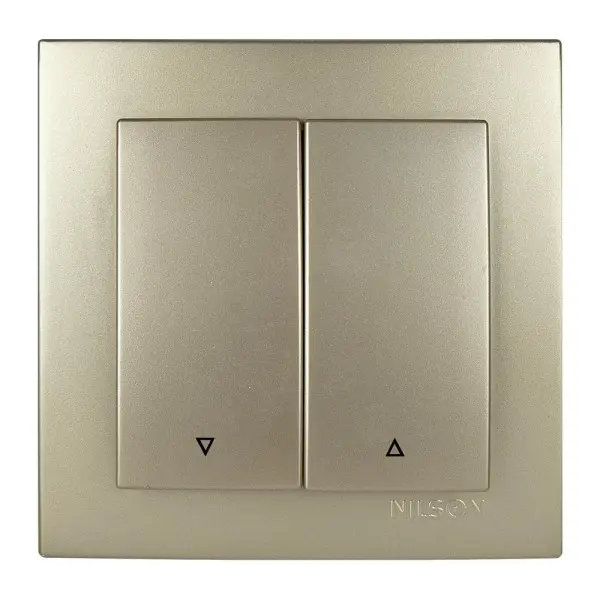 Выключатель Nilson Touran золото жалюзи 2-кл ( 24151011 )