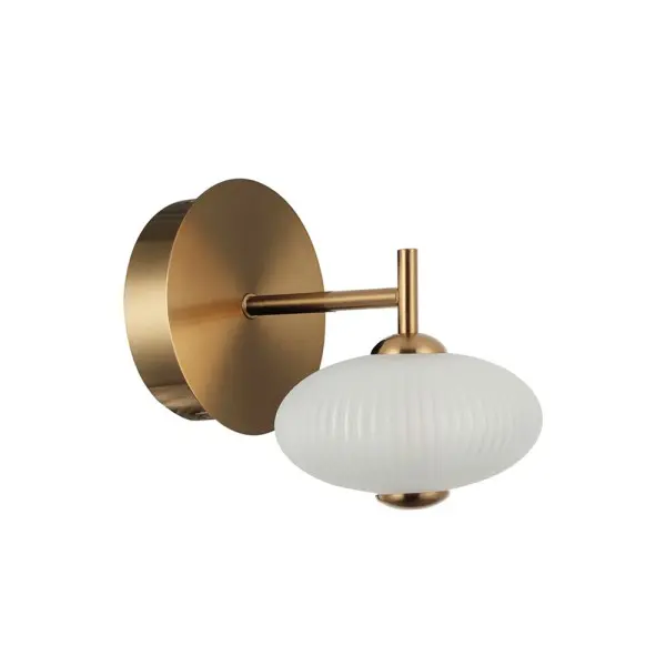 Бра, настенный светильник Italux WL-8545-1-BK-GD Nico LED 1x5W 3000K 480Lm IP20 золотой