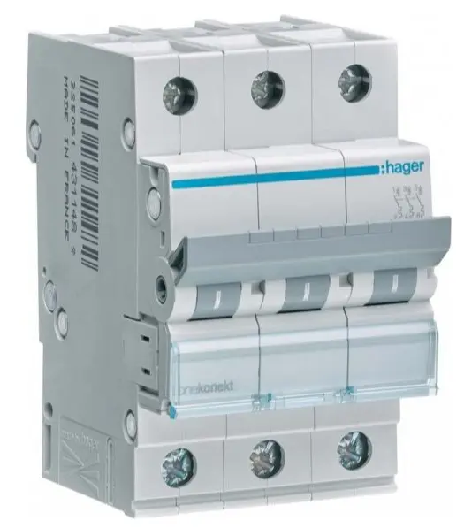 Автоматичний вимикач Hager MCN340 6кА C 40A 3P