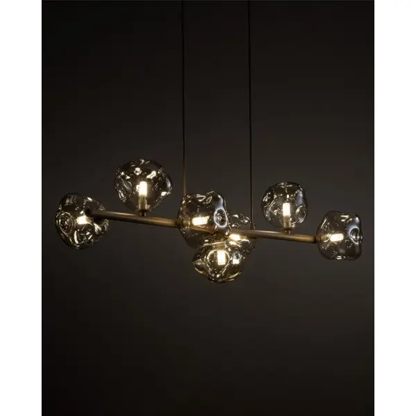Підвісний світильник, люстра TK Lighting 11109 Lava G9 7x8W IP20 бежевий - фото №1