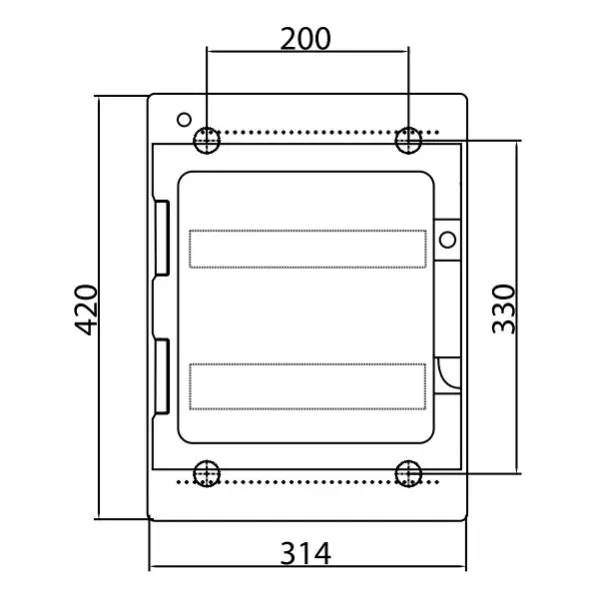 Щит настінний 24 мод. з дверцятами RAL7035 Ram Base, DKC - фото №1