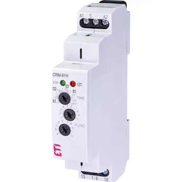 Багатофункціональне реле часу ETI 002470001 CRM-91H UNI 12-240V AC/DC (1x16A AC1)