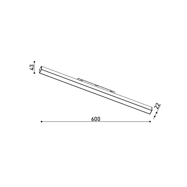 Магнітний трековий світильник Kloodi KDMG-LINE600 PC 24W 3K BK LED 1920Lm IP20 чорний - фото №3