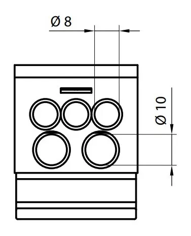 Розподільний блок ETI 001102425 EDBM-8 (192А 1x4-70; 2x4-35; 3x2.5-25) - фото №5