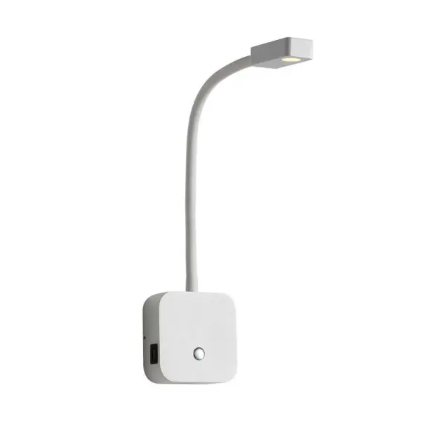 Бра, настенный светильник Kloodi WA-SNAKE SQ565 Snake Led 1x3W 3000K IP20 Wh Бра, настенный светильник Kloodi WA-SNAKE SQ565 Snake Led 1x3W 3000K IP20 Wh