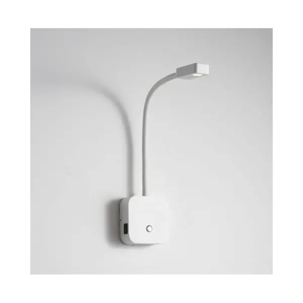 Бра, настенный светильник Kloodi WA-SNAKE SQ565 Snake Led 1x3W 3000K IP20 Wh - фото №1 Бра, настенный светильник Kloodi WA-SNAKE SQ565 Snake Led 1x3W 3000K IP20 Wh - фото №1