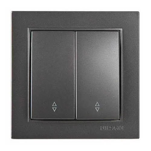 Выключатель Nilson Thor антрацит 2кл проходной ( 27161009 )