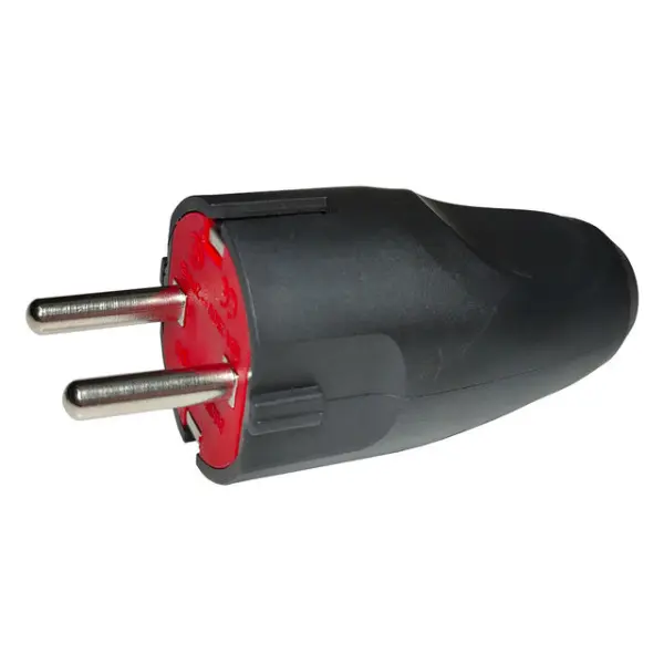 Электрическая вилка Neomax с заземлением черная (NX1100)