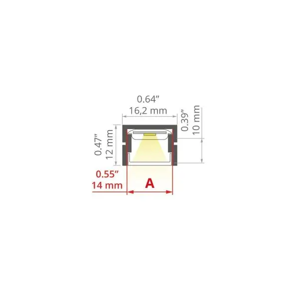 LED-профіль KLUS PDS-4-PLUS, 3 метри (KLUS_A01263A_3) - фото №2