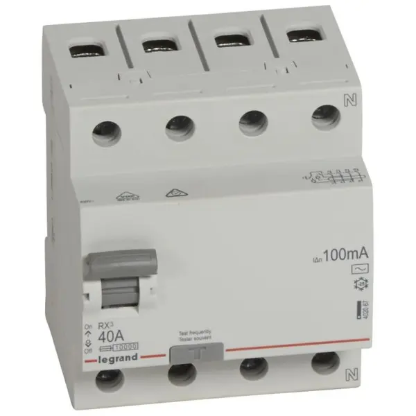 УЗО Legrand (402067) RX3 3P+N 40А 100mA AC УЗО Legrand (402067) RX3 3P+N 40А 100mA AC