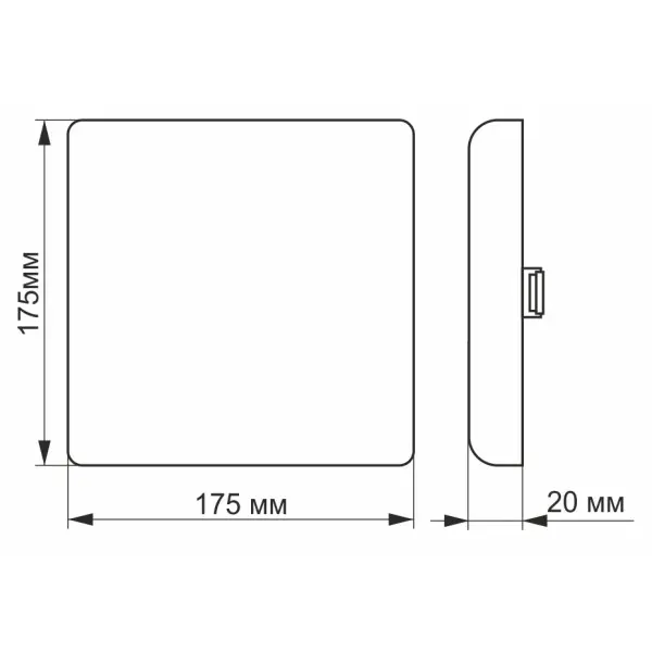 Безрамочный светильник Videx VL-DLFS-244 24Вт 4100K квадратный - фото №2
