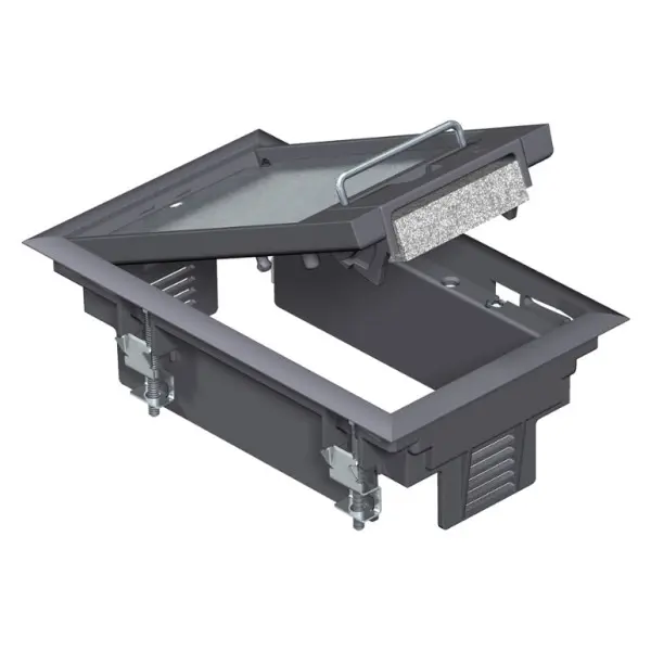 Розетковий люк OBO Bettermann (7405116) GES2 на 3 пости 45x45 104х180мм (додатково 1х UT3)