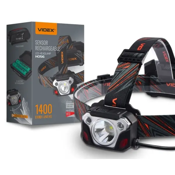 Светодиодный налобный фонарик Videx 1400Лм 6500K (VLF-H056) - фото №1