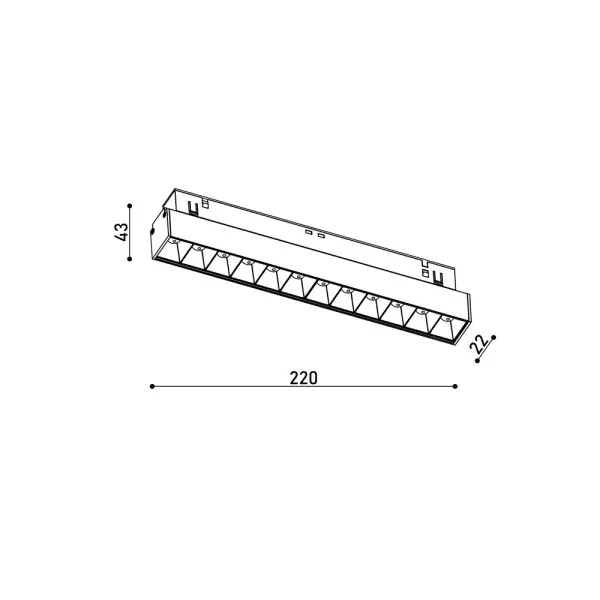 Магнітний трековий світильник Kloodi KDMG-LINE220 DL 12W 4K WH LED 960Lm IP20 білий - фото №2