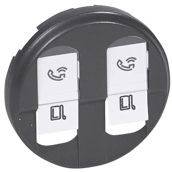 Накладка 2хRJ45 розетки Legrand Celiane (067952) (графит) Накладка 2хRJ45 розетки Legrand Celiane (067952) (графит)
