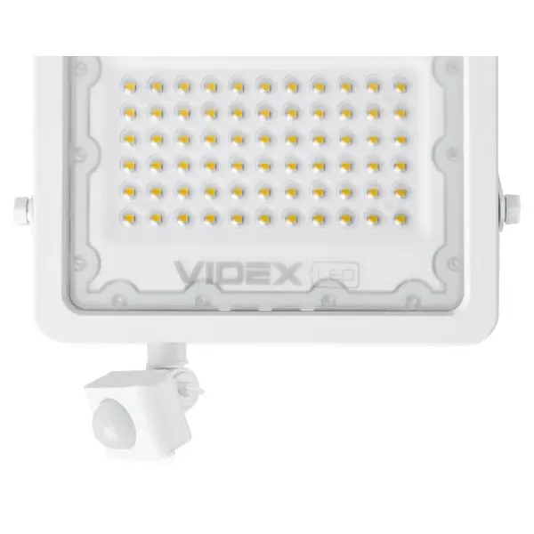LED прожектор Videx F2e 50Вт 5000K (VL-F2e505W-S) с датчиком движения и освещенности - фото №1