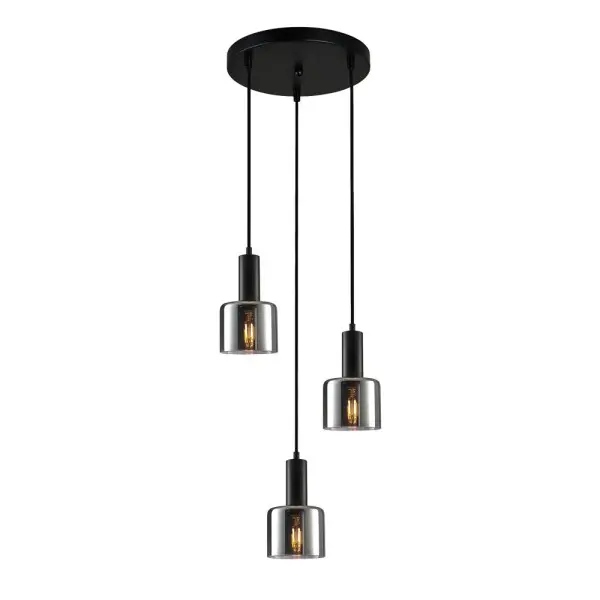 Подвесной светильник, люстра Italux PND-65342-3A-BK+SG Santia E27 3x40W IP20 черный Подвесной светильник, люстра Italux PND-65342-3A-BK+SG Santia E27 3x40W IP20 черный