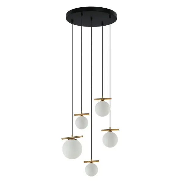 Подвесной светильник, люстра Italux PND-463325A-BRO+W Merseta E14+G9 5x40W+25W IP20 черный Подвесной светильник, люстра Italux PND-463325A-BRO+W Merseta E14+G9 5x40W+25W IP20 черный