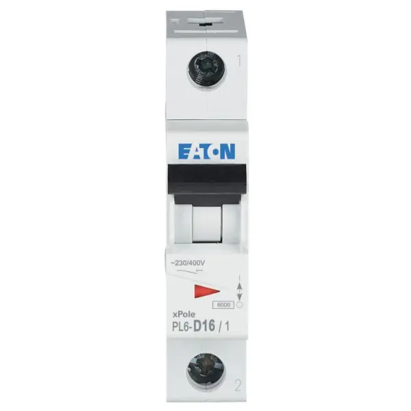 Автовимикач Eaton PL6-D16/1 6кА 16A - фото №1 Автовимикач Eaton PL6-D16/1 6кА 16A - фото №1