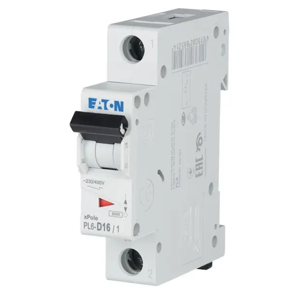 Автовимикач Eaton PL6-D16/1 6кА 16A - фото №2 Автовимикач Eaton PL6-D16/1 6кА 16A - фото №2