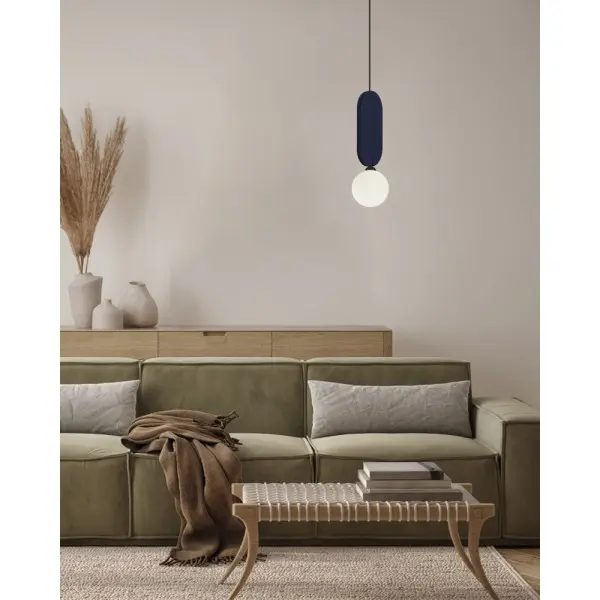 Подвесной светильник, люстра Italux PND-59815-1-BLU Lorenzo G9 1x25W IP20 синий - фото №1 Подвесной светильник, люстра Italux PND-59815-1-BLU Lorenzo G9 1x25W IP20 синий - фото №1