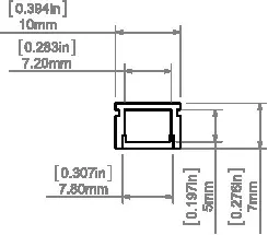 LED-профиль узкий KLUS PIKO, 2 метра (KLUS_A08288A_2) - фото №4