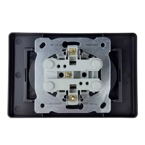 Розетка Nilson Selene антрацит 2-на без заземлення ( 23362524 ) - фото №2