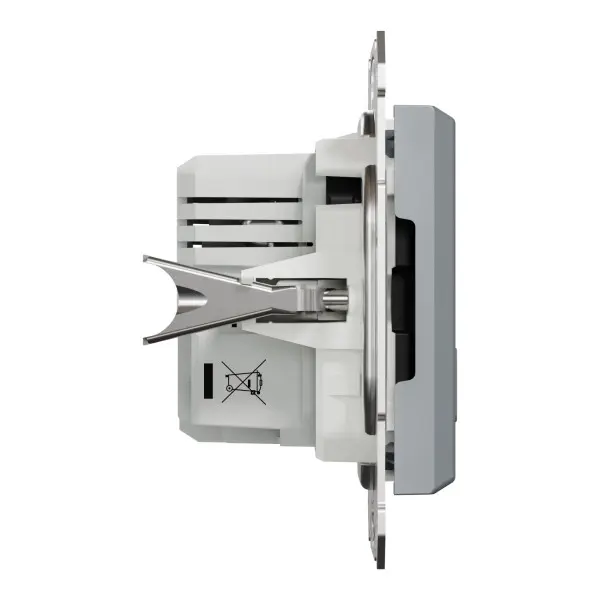 USB розетка Schneider Electric Asfora EPH2700362 USB/Type-C 2,4А сталь - фото №2