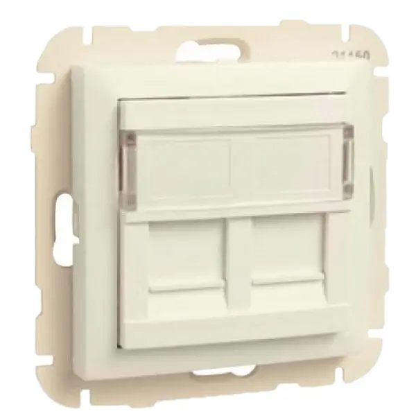 Двойная компьютерная розетка Logus 21975 TMF RJ45 (Cat.5e) (бежевый) Двойная компьютерная розетка Logus 21975 TMF RJ45 (Cat.5e) (бежевый)